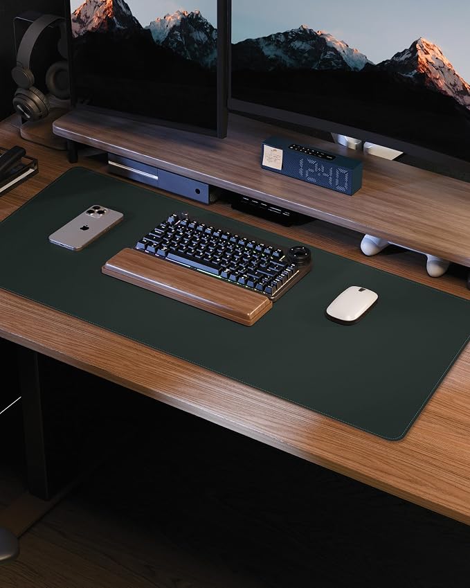 Leather Desk Pad Protector, Large Mouse Pad and Non-Slip Mat, Waterproof PU - Image 7