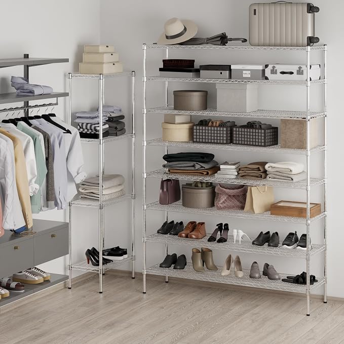 Regal Altair 18" Deep x 60" Wide x 86" Height Wire Shelving Kit | 8-Tier | NSF - Image 4
