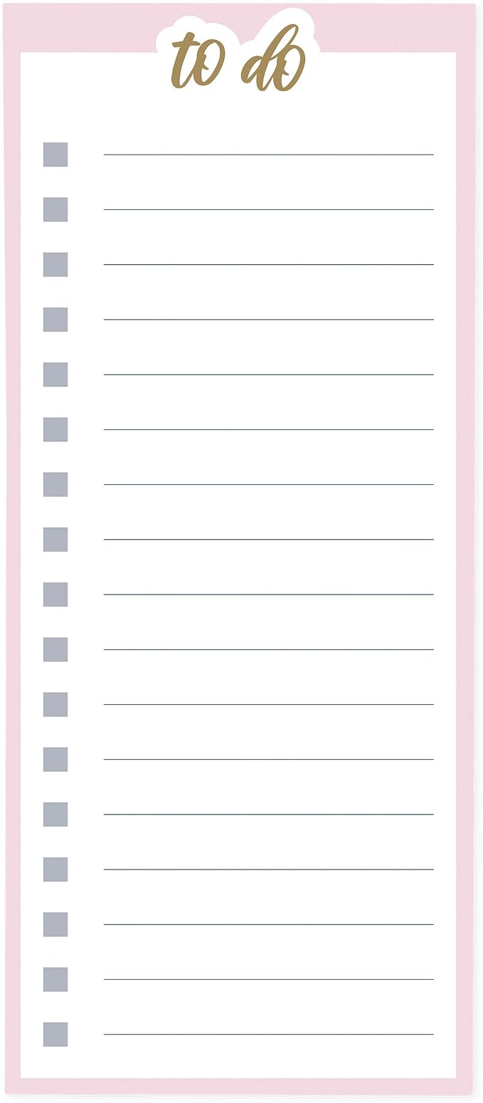 Graphique Magnetic Notepad, 4” x 9.25” x .5” – Front Says, “To Do”, Sticks to by GraphiquedeFrance