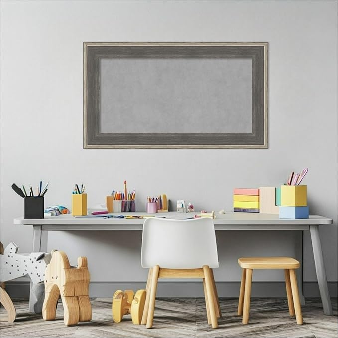 Amanti Art Grey Framed Magnetic Board 17x29 Small Vision Board - Image 5