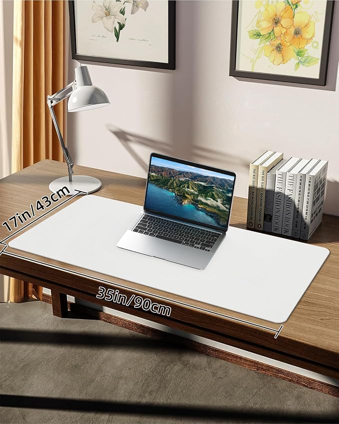 PULeather Non-Slip Desk Mat, Large Mouse Pad & Laptop Desk Pad - Image 2