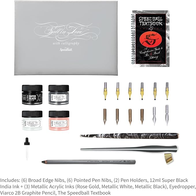 Speedball Modern Calligraphy Kit, Featuring Pen Holder, Tips Ink, Calligraphy - Image 3