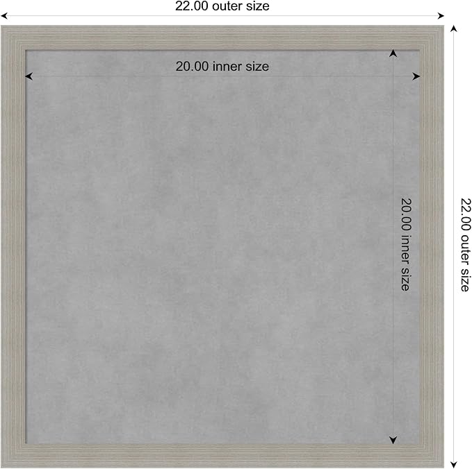 Amanti Art Grey Framed Magnetic Board 22x22 Medium Vision Board - Image 4