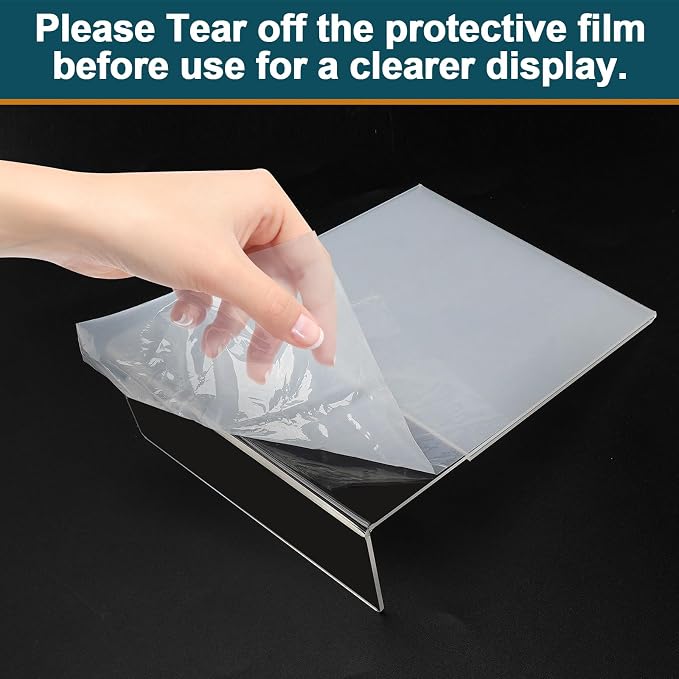 Acrylic Sign Holder 4x6, 22 Pack Clear Plastic Table Paper Display Stand - Image 5