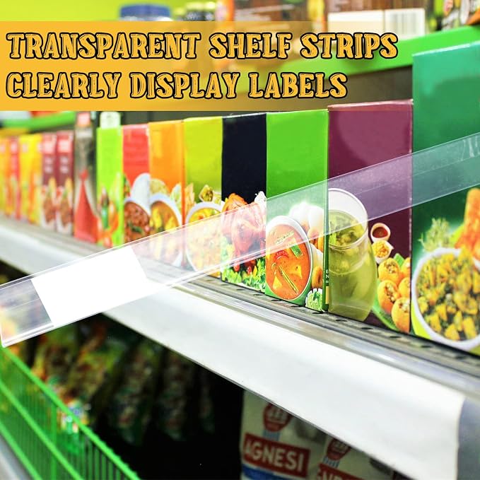 Fainne 25 Pcs Shelf Label Strips 1.25''H x 48 L Self Adhesive Shelf Label - Image 5