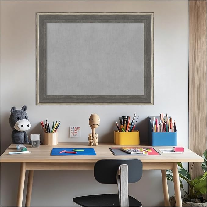 Amanti Art Grey Framed Magnetic Board 23x29 Medium Vision Board - Image 6