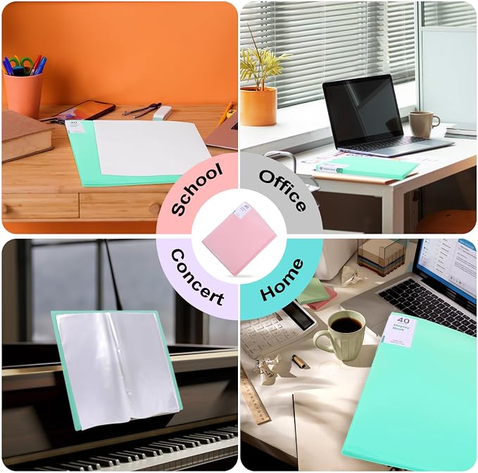 Phyxin Portfolio Binder, 80-Pocket Portfolio Folder 8.5" x 11", Displaying 160 - Image 5