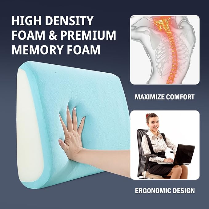 HOMBYS Lumbar Support Pillow for Recliner Chair, Memory Foam Back Support - Image 4