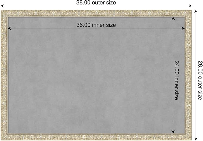 Amanti Art Silver Framed Magnetic Board 26x38 Large Vision Board - Image 2