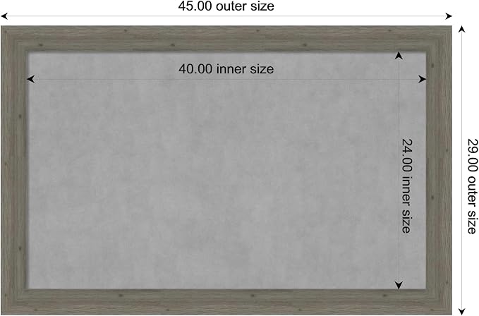 Amanti Art Grey Framed Magnetic Board 29x45 Large Vision Board - Image 3
