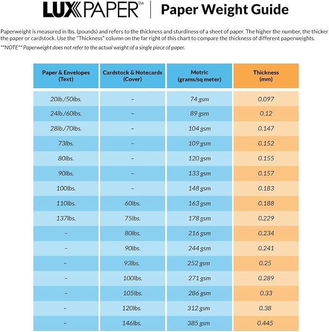 LUXPaper 11" x 17" Cardstock | Tabloid Size | White | 100lb. Cover | 50 Qty - Image 2