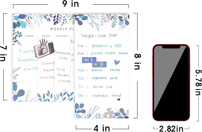 2 Pack Weekly Planner Notepad Tear Off Set of 2 Weekly Calendar Pad 52 Undated - Image 7