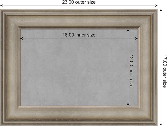 Amanti Art Silver Framed Magnetic Board 17x23 Small Vision Board - Image 4