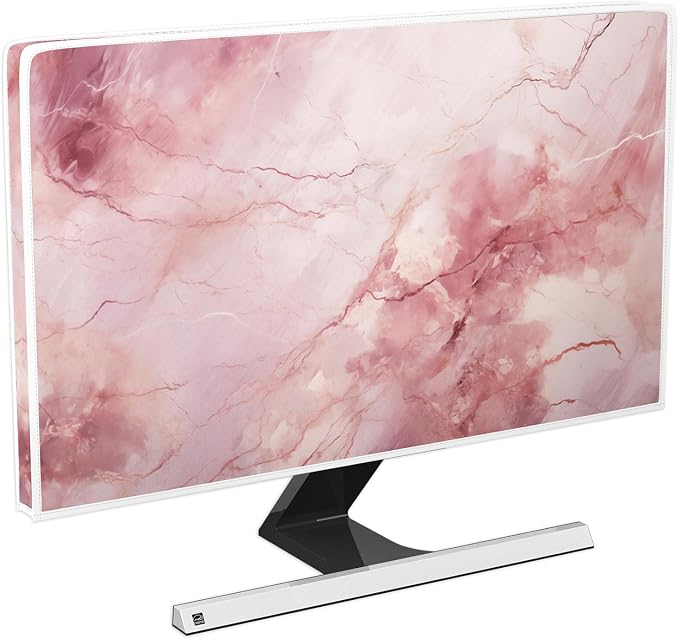 Baocicco Fashion Pink Marble Waterproof Television Cover 50, 52 Inch Full Body by Baocicco