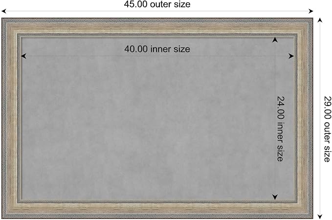 Amanti Art Silver Framed Magnetic Board 29x45 Large Vision Board - Image 4