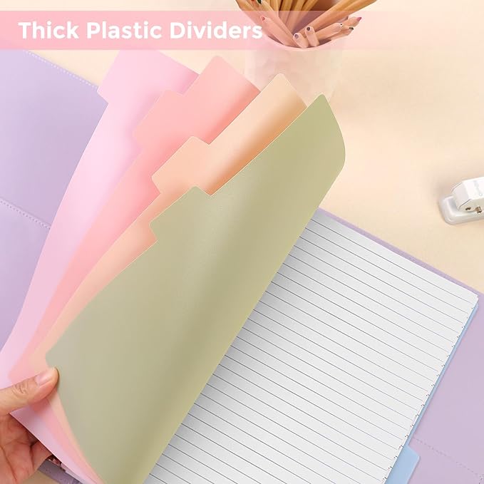 SKYDUE Durable Plastic 8-Tab Dividers, Big Tab Dividers - Image 6