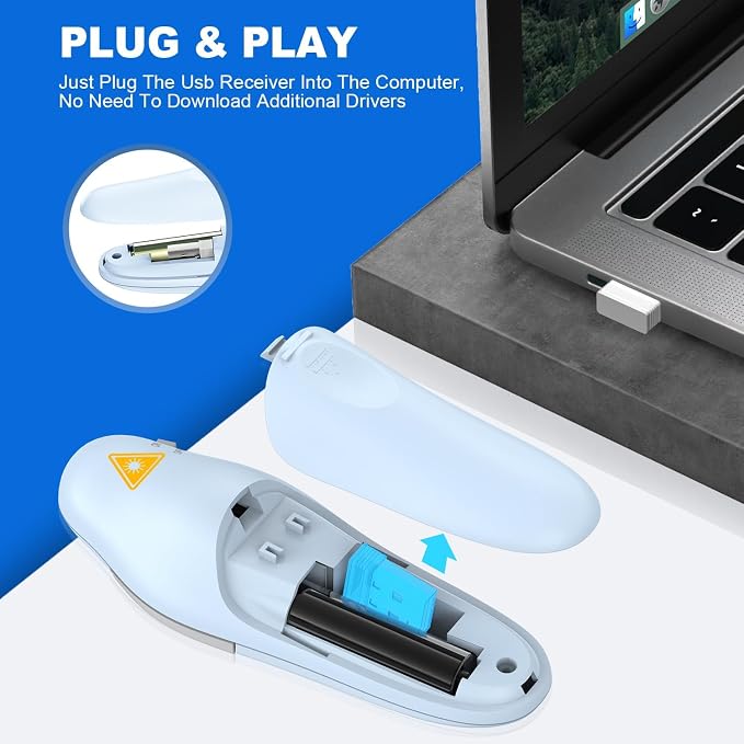 QUI Presentation Clicker Wireless Presenter Remote Clicker - Image 2