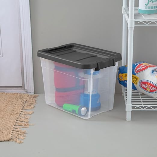 Sterilite 12-Pack Modular Stacker Box, Durable Clear Plastic Storage Bins - Image 4