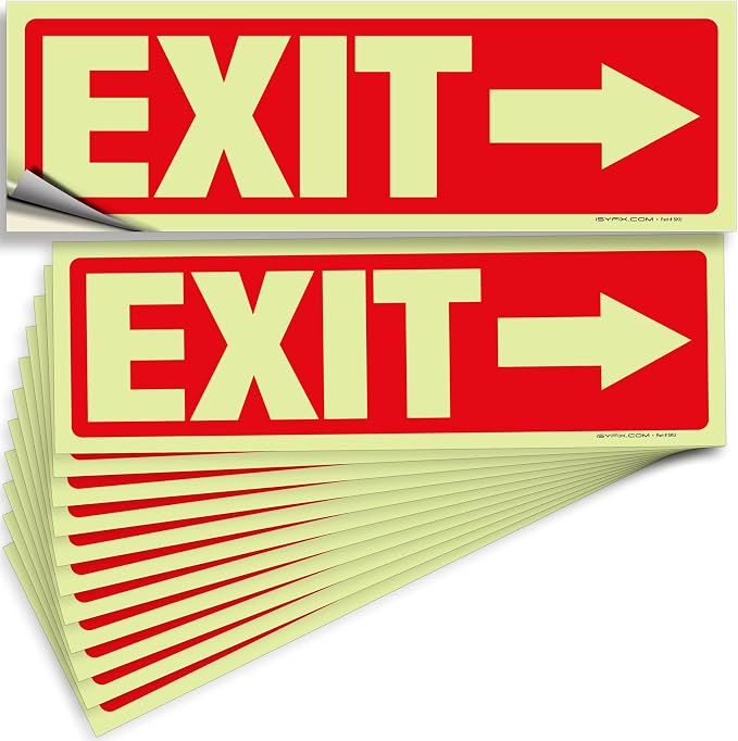 iSYFIX Exit Stickers Signs by iSYFIXPREMIUMSIGNS