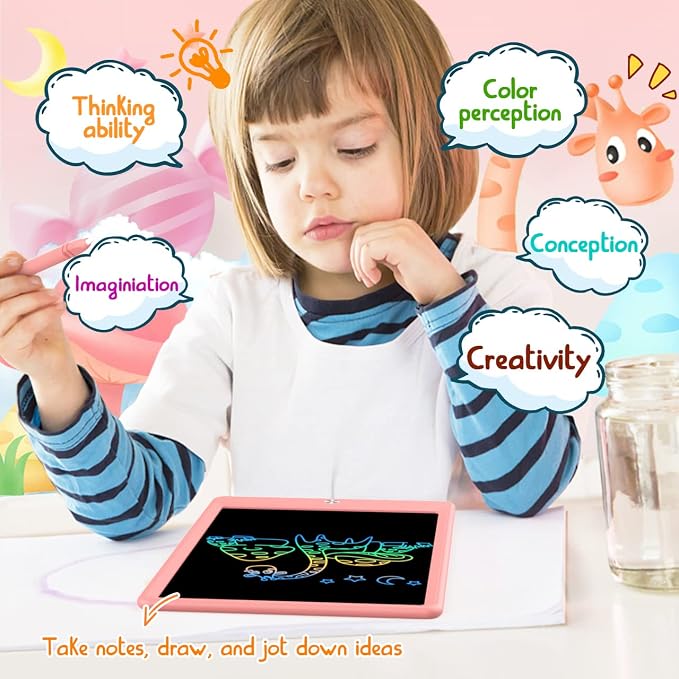 BUKEBU LCD Writing Tablet Doodle Board, 12.5 inch Colorful Drawing Pad - Image 5