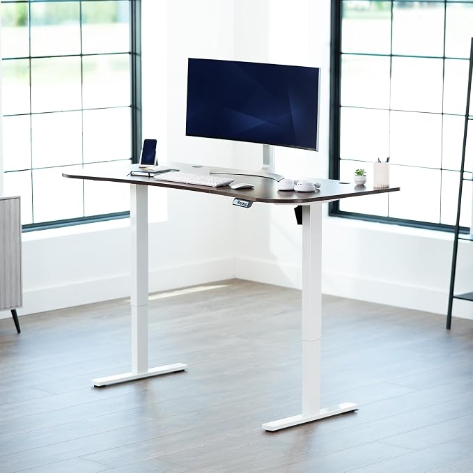 VIVO Electric 63 x 32 in Rustic Standing Desk, Memory Height Adjustment - Image 2