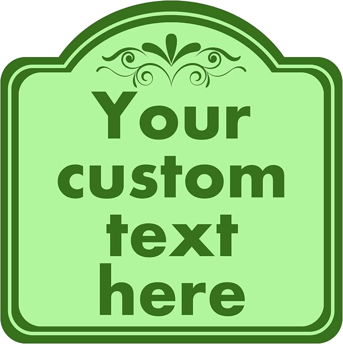 HK SIGNS Custom Aluminum Weatherproof Metal Sign, Modern Customizable, 8*8 Inch by HKSIGNS