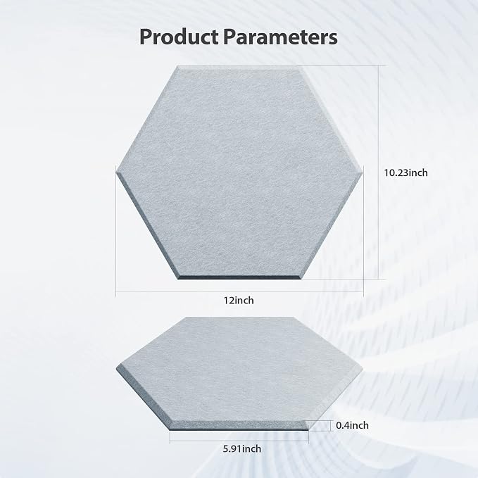 Amantech 12 Pack Acoustic Panels Self Adhesive Sound Proof Foam, High Density - Image 6