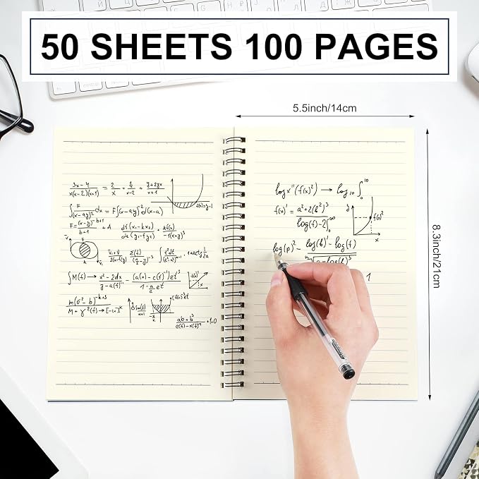 Yahenda 54 Pcs Spiral Notebook Bulk A5 Journal Lined 8.3'' x 5.5'' Writing - Image 3