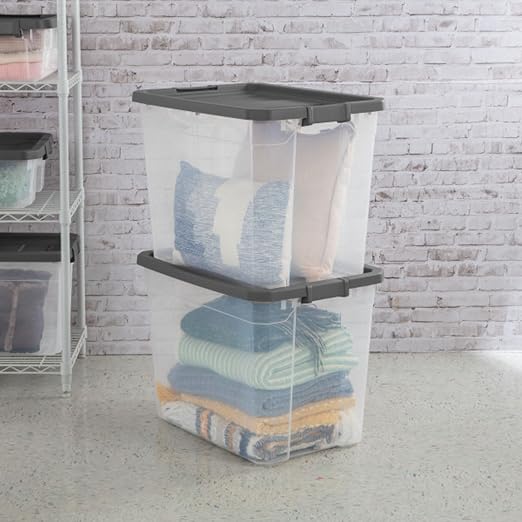 Sterilite 16-Pack Modular Stacker Box, Durable Clear Plastic Storage Bins - Image 7