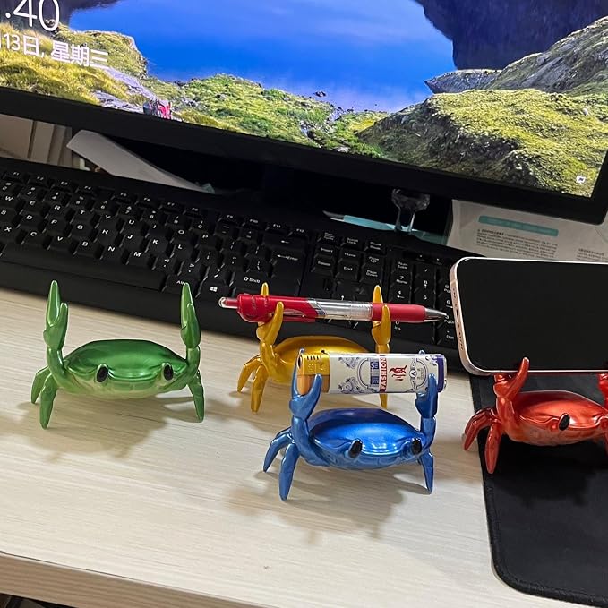 LOGUTIA Crab Phone Pencil Stand Creative Pen Holder Pencil Holder Spoon Holder - Image 7