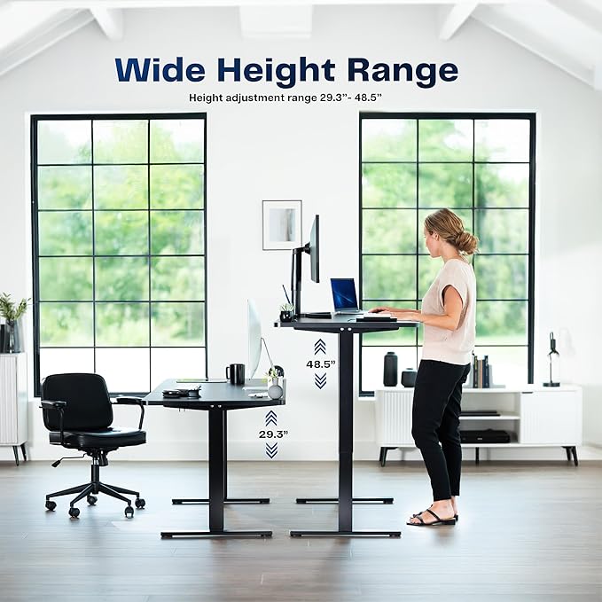 VIVO Electric 60 x 24 in Rustic Standing Desk, Memory Height Adjustment - Image 7