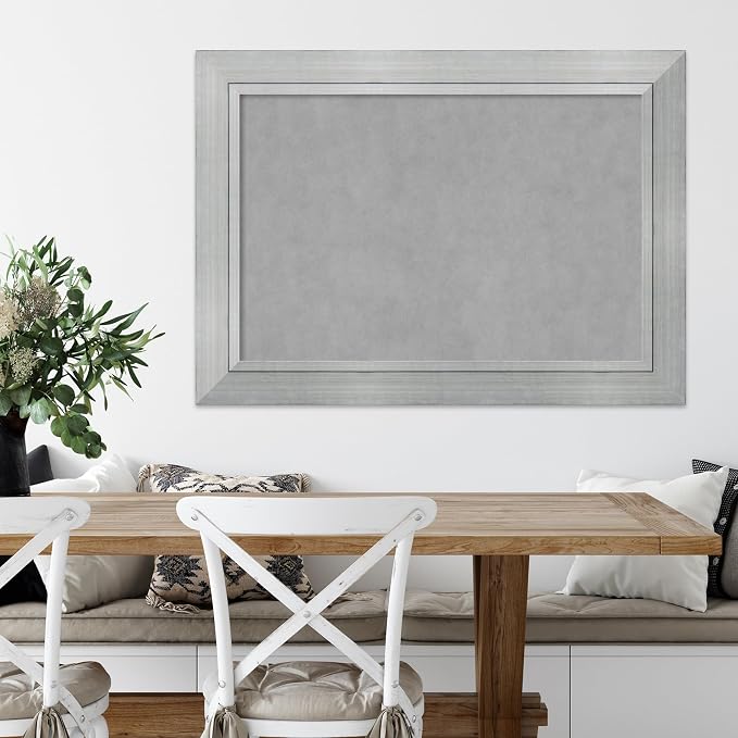 Amanti Art Silver Framed Magnetic Board 31x43 Large Vision Board - Image 5