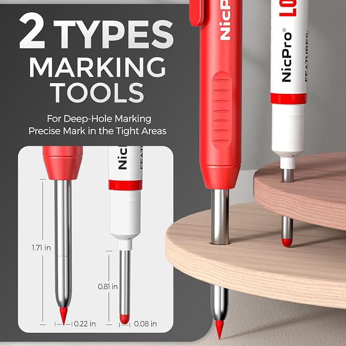 Nicpro 3 Pack CP1000 Carpenter Pencils - Image 3