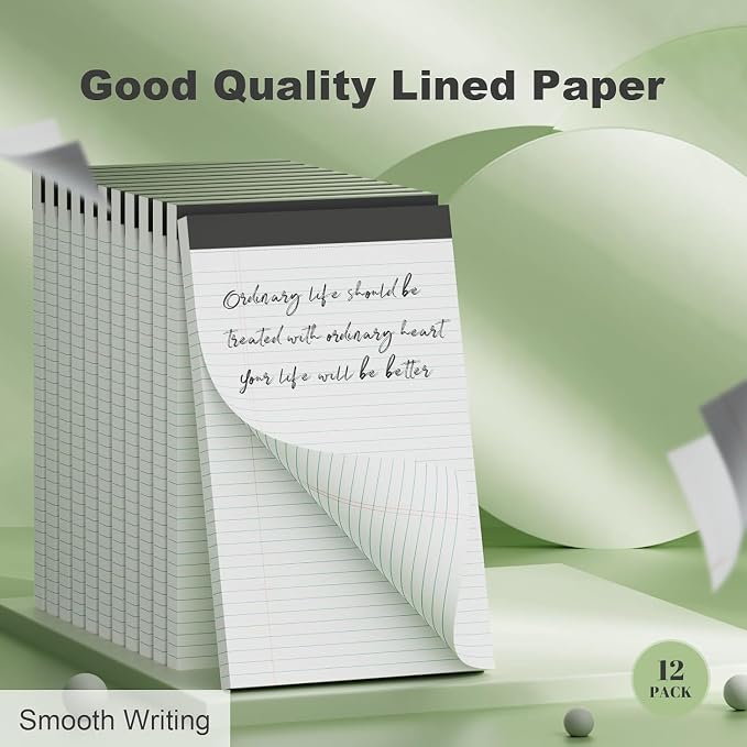White Legal Pads 8.5 x 11 Narrow Ruled, 24 Pack Notepads College Ruled Pads of - Image 6