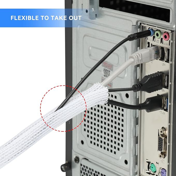 AGPTEK Cable Sleeve Cover, 6.6ft - Image 5