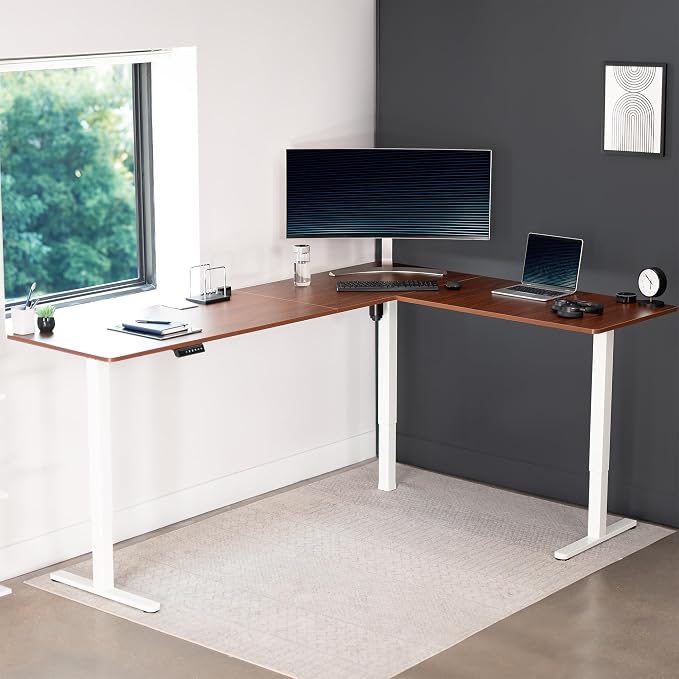 VIVO Electric Corner 84 x 63 inch L-Shaped Standing Desk, Memory Height - Image 8