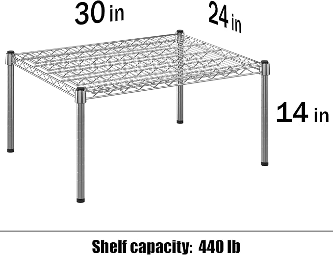 Regal Altair 24" Deep x 30" Wide x 14" Height Wire Shelving Kit | 1-Tier | NSF - Image 3