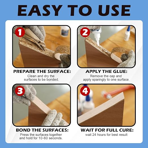 CYAFIXED Professional Grade Cyanoacrylate Super Glue, Ultra Thick Viscosity CA - Image 7