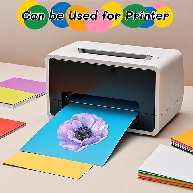 100 Sheets Colored Cardstock 8.5 "x 11", 65LB 180GSM Craft Bulk Construction - Image 7