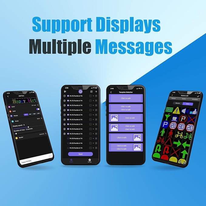 Double Row Scrolling LED Sign, Programmable Flexible LED Matrix Panel, DIY Text - Image 5