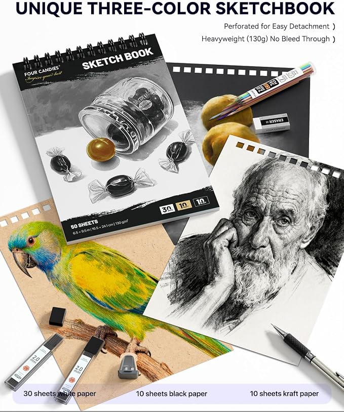 Four Candies 73PCS Advanced Art Supplies Drawing Kit - Image 5