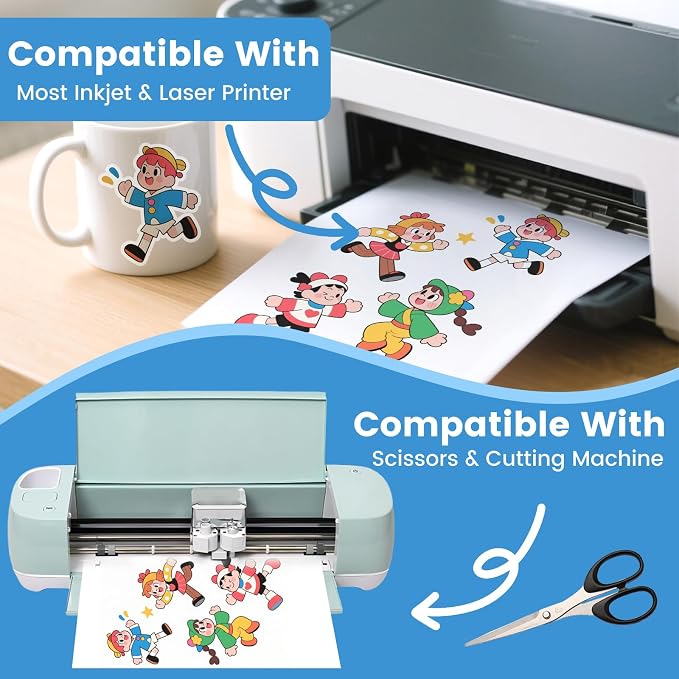 40 Sheets Glossy Sticker Paper, 8.5in x 11in Sticker Paper - Image 3