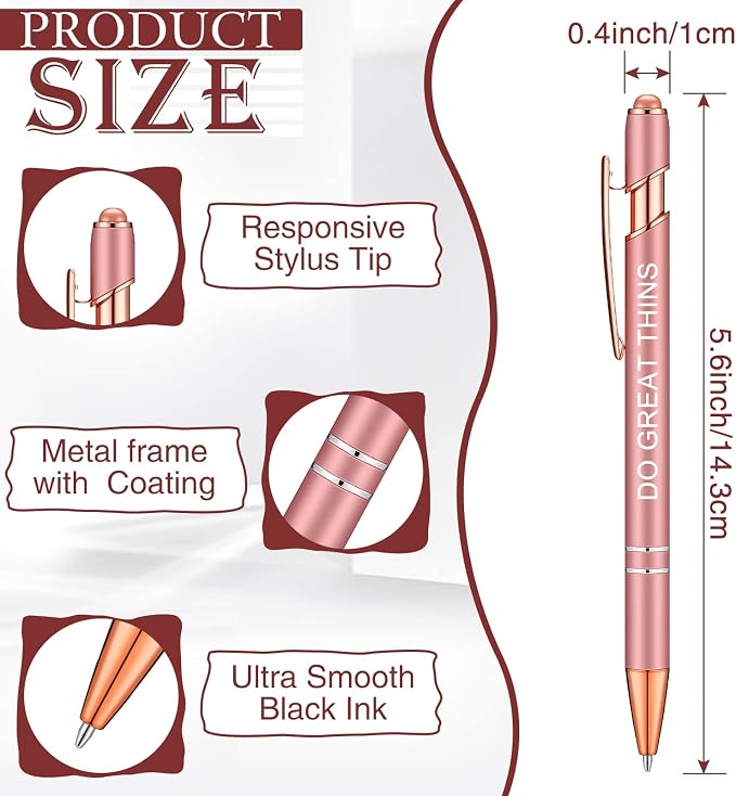 Zonon 12 Pcs Inspirational Pens Bulk Funny Ballpoint Pen - Image 2