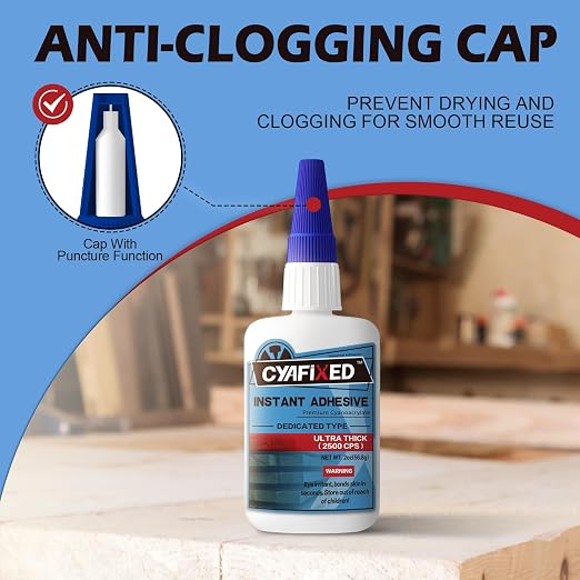 CYAFIXED Professional Grade Cyanoacrylate Super Glue, Ultra Thick Viscosity CA - Image 4