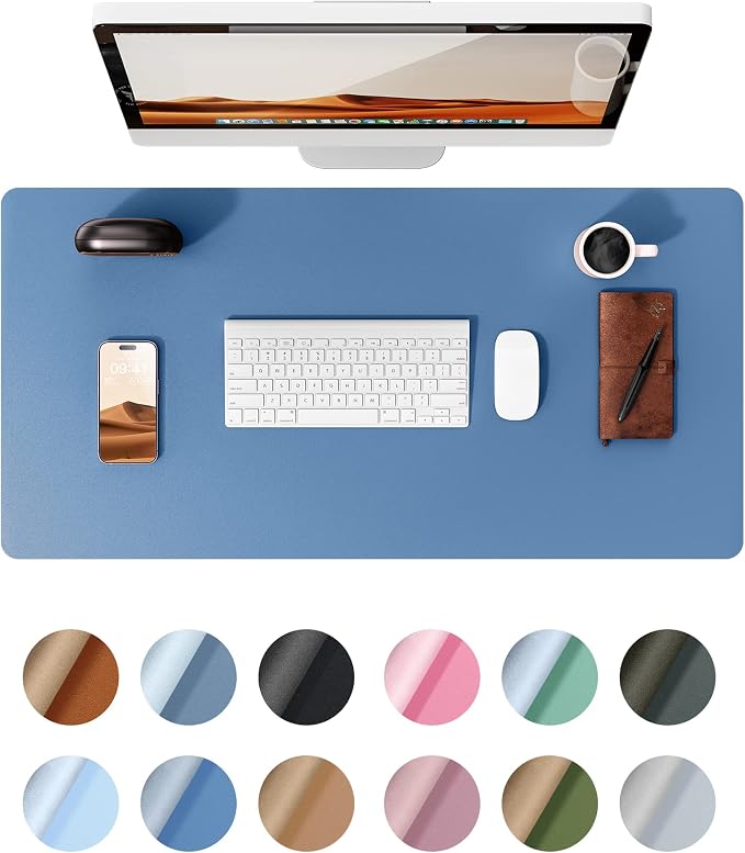 YSAGi Leather Desk Protector, Office Mat, Large Mouse Pad, Non-Slip PU Leather by YSAGi