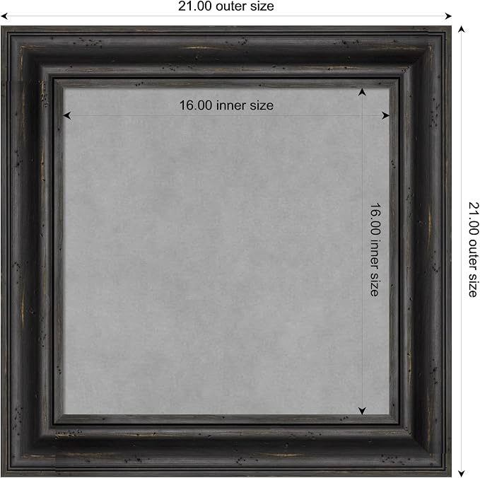 Amanti Art Black Framed Magnetic Board 21x21 Small Vision Board - Image 4