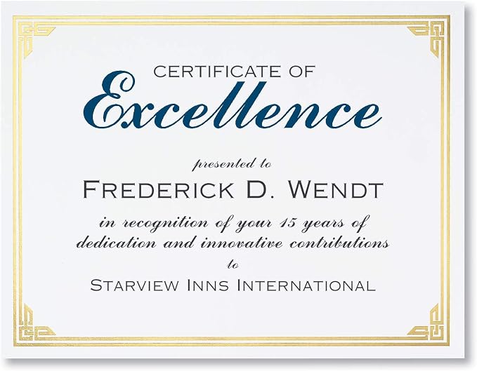 PaperDirect Gold on White Classic Specialty Certificates, 8½ x11, Foil Accents - Image 2