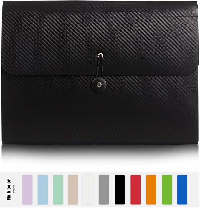 Expanding File Folder File Organizer 13 Pockets File Organizer Accordion Filing - Image 2