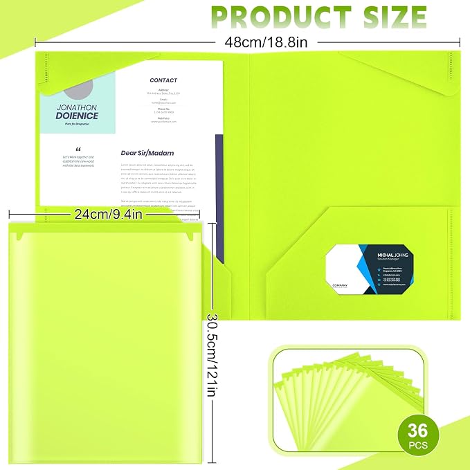 Henoyso 36 Pcs Plastic Folders - Image 2