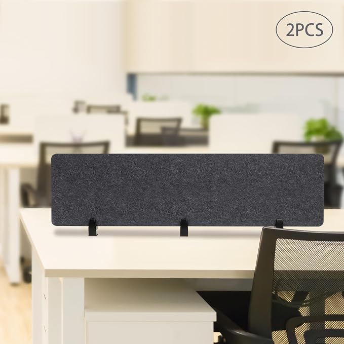 2pcs Privacy Panel, Standing Desk Divider 60"x16" Desktop Office Furniture - Image 2